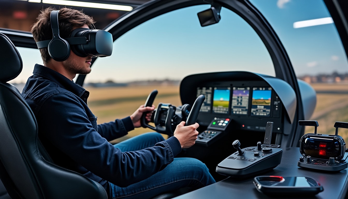 découvrez le matériel idéal pour vos vols immersifs : casques, commandes et accessoires adaptés à chaque pratique et à tous les budgets.